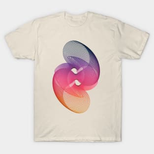 Pink Geometric Abstract minimal T-Shirt